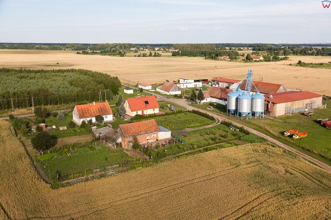 Smolanka Kolonia, panorama wsi, EU, PL, Warm-Maz. Lotnicze.